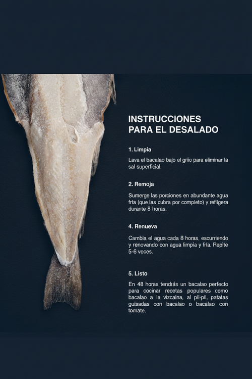 Bacalao salado tradicional ¾ curación (1,5 kg)